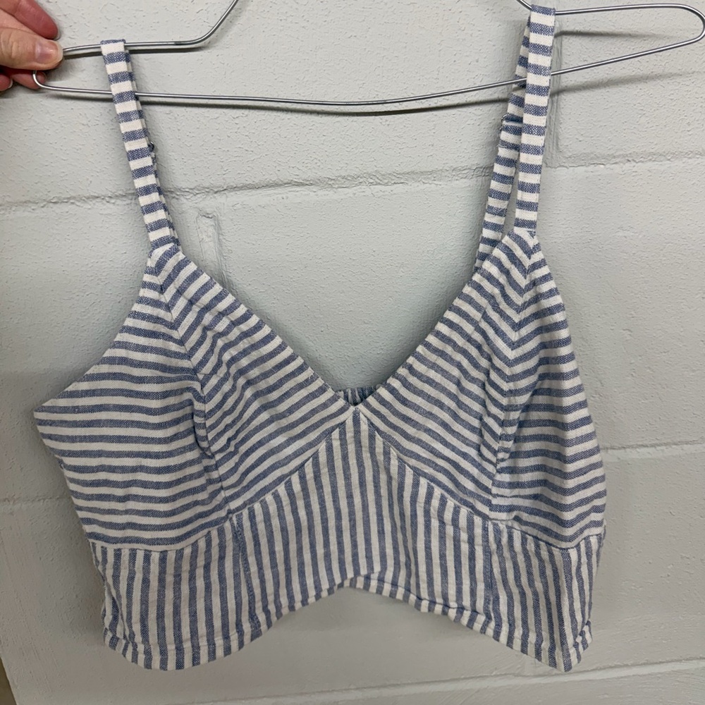Universal Thread Blue & White Striped Bralette